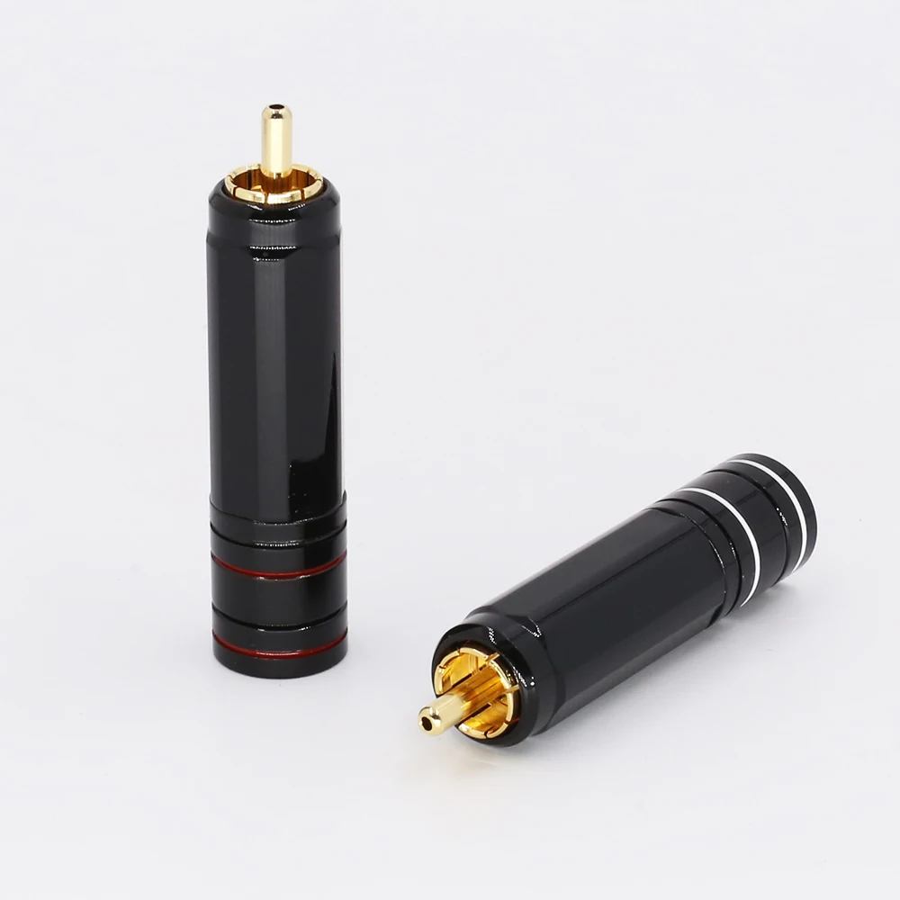 

NEOTECH Style 24K Gold Plated RCA Plug Lock Collect Solder Vide Connector HIFI Connector