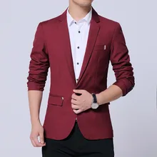 Мужской Стильный повседневный однотонный Блейзер, деловой костюм для свадебной вечеринки, пиджак, многоцветная бутиковая одежда Z709