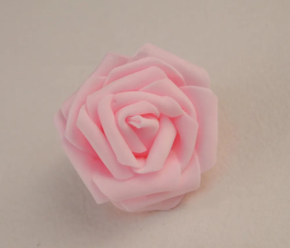 200 штук искусственные цветочные пенополиэтилен розы головок, DIY Craft целовать мяч, праздничное украшение для автомобиля, арки, свадебный букет, цветок LED - Цвет: Light Pink