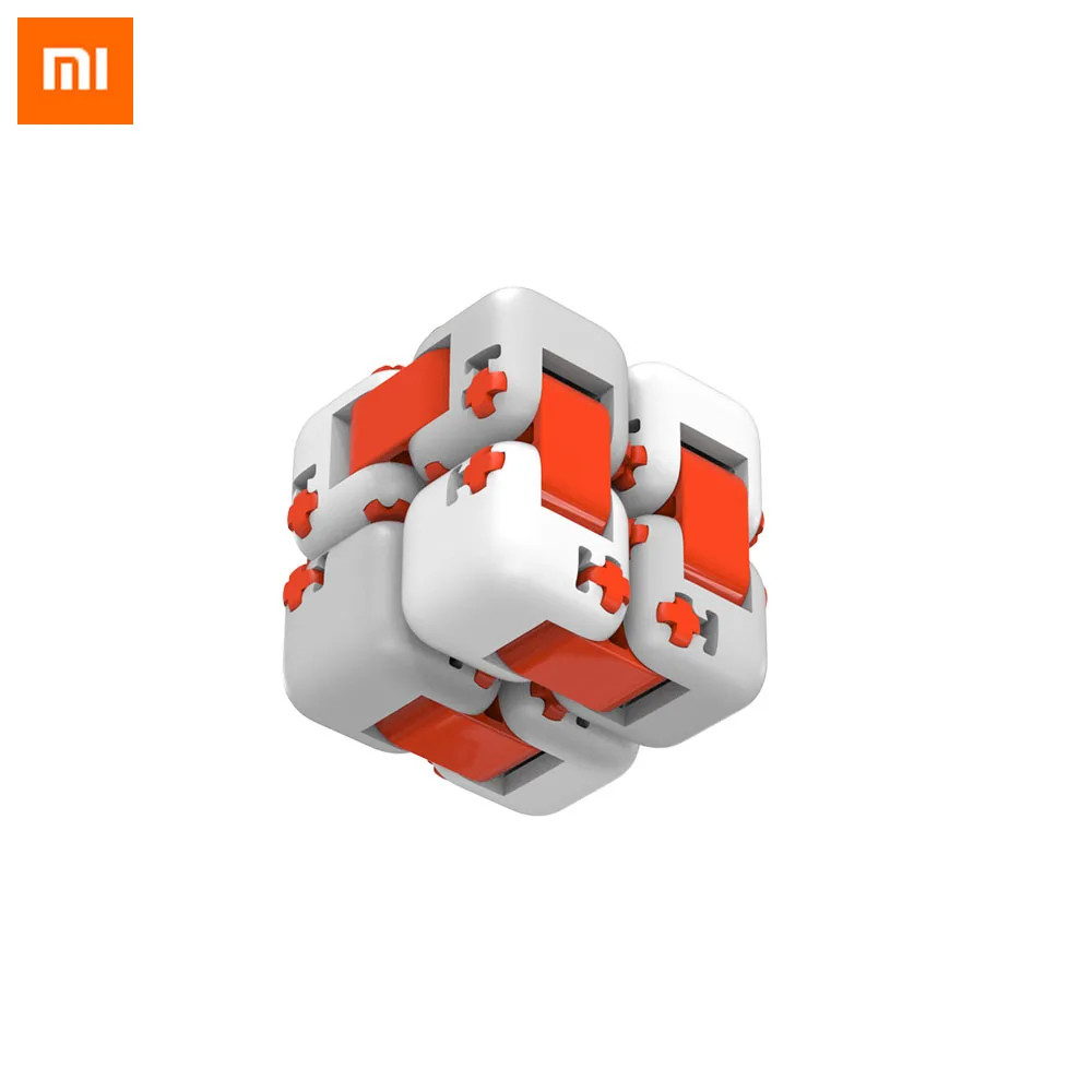 원래 xiaomi mitu 큐브 회 전자 손가락 벽돌 fidget 빌딩 블록 itelligence 휴대용 스마트 손가락 장난감 아이를위한 선물