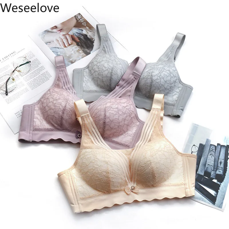 Женское нижнее белье weselove комфортное кружевное без косточек 3/4