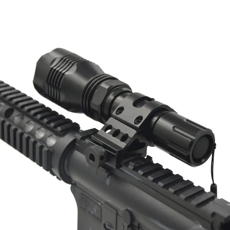 Тактический кольцевой винтовочный фонарь 45 градусов 25,4 мм, офсетный фонарь с лазерным креплением 20 мм, аксессуары для охоты