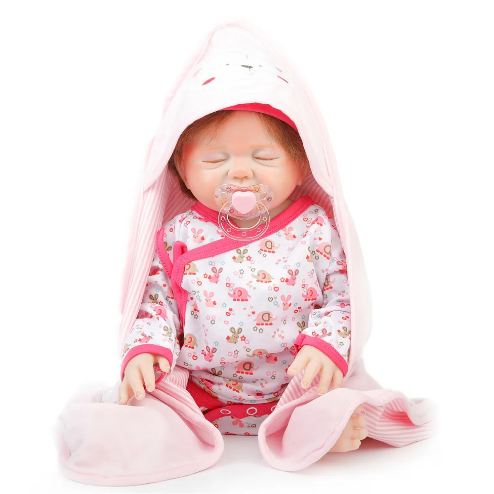 

20 inch 50 cm Silicone baby reborn dolls, lifelike doll reborn babies toys cute sleep doll