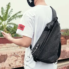 Новые одиночные сумки на плечо для мужчин водонепроницаемые нейлоновые USB зарядка сумки через плечо мужские сумки-мессенджеры трендовая нагрудная сумка для путешествий