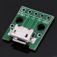5 шт./лот Женский Micro USB к DIP 5-Булавки доска Тип B Вилка Адаптер Плиты сварки Глава Новый прямая поставка