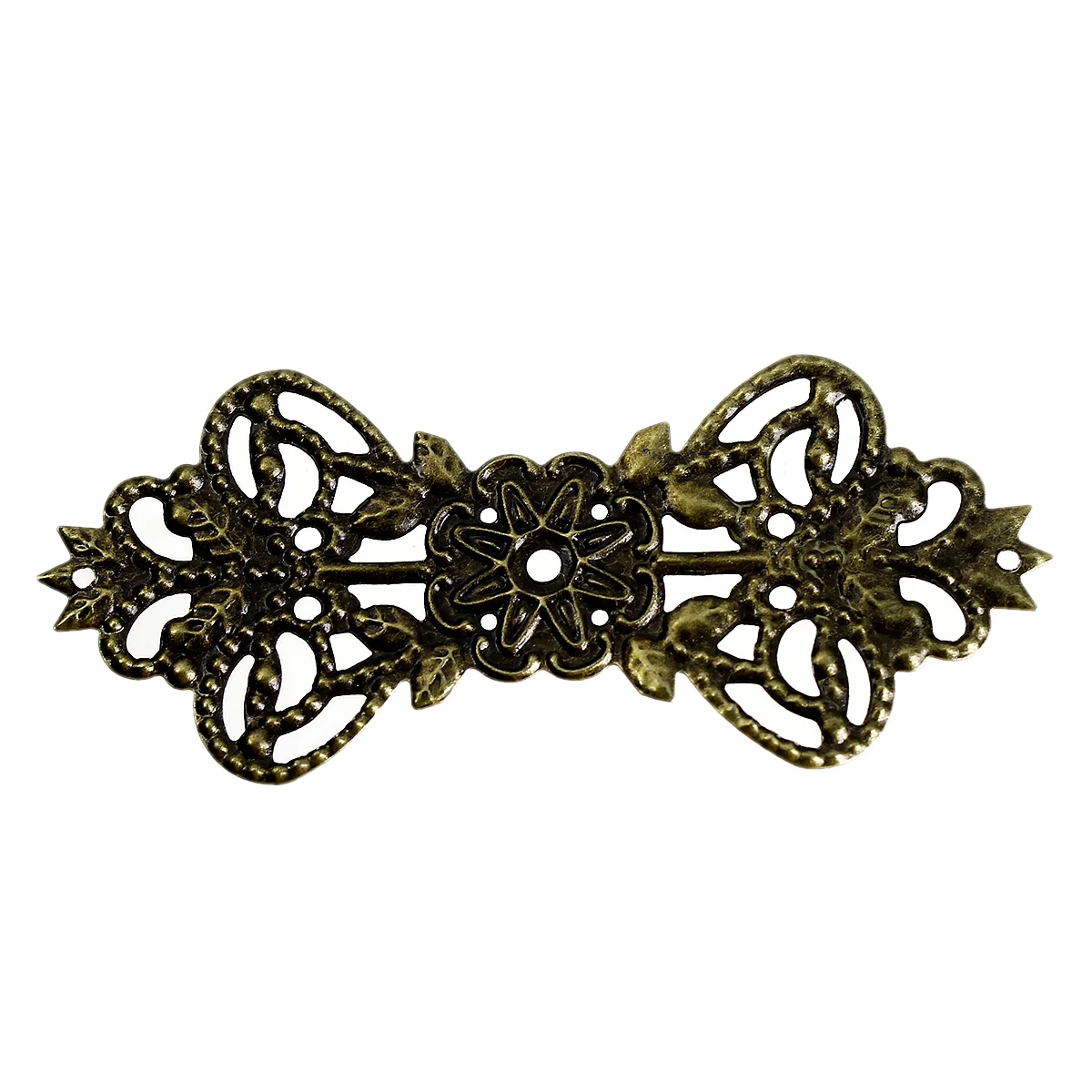 

DoreenBeads 30 Bronze Tone Filigree Flower Wrap Connector 7.4x3.1cm (B13810), yiwu