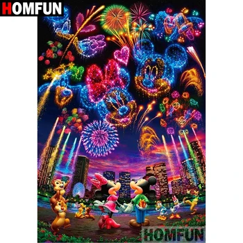 

HOMFUN Full Square/Round Drill 5D DIY Diamond Painting "Cartoon mouse" Embroidery Cross Stitch 5D Home Decor Gift A15112