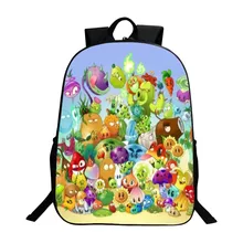 Новое поступление, школьные рюкзаки с 3D принтом Растения против Зомби для мальчиков и девочек, модные детские школьные рюкзаки с рисунком из мультфильма PVZ для детей