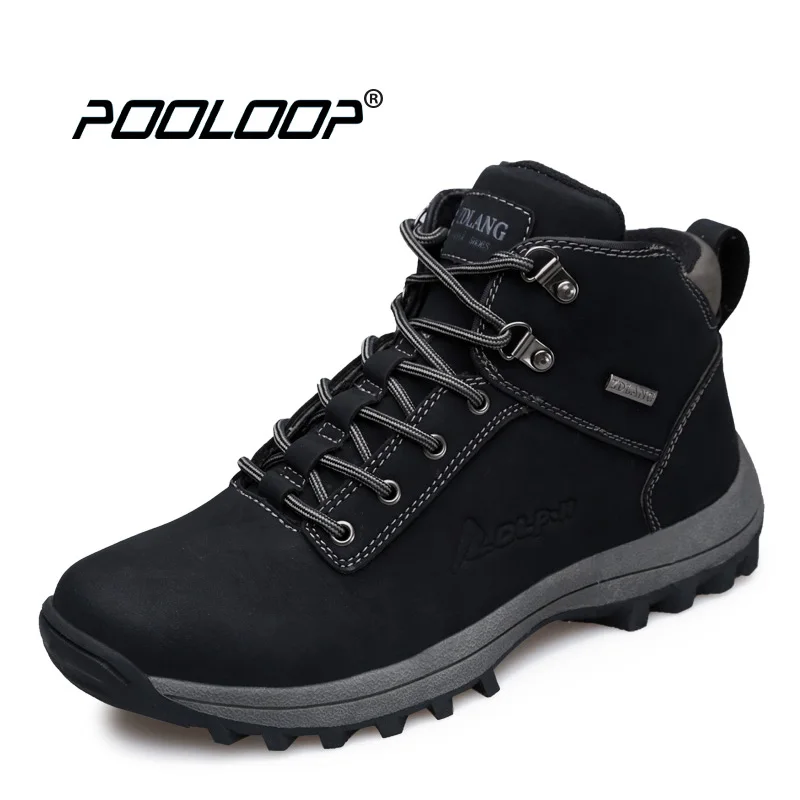 Resistência Dos With Black Prova Trabalhar Fur brown Camurça Ao Caminhada Água Com Tênis Sapatos Ar Quentes Inverno Livre Casuais Homens Botas black D' Segurança De Pele À Deslizamento Pooloop Para green Fur pzq4wR4