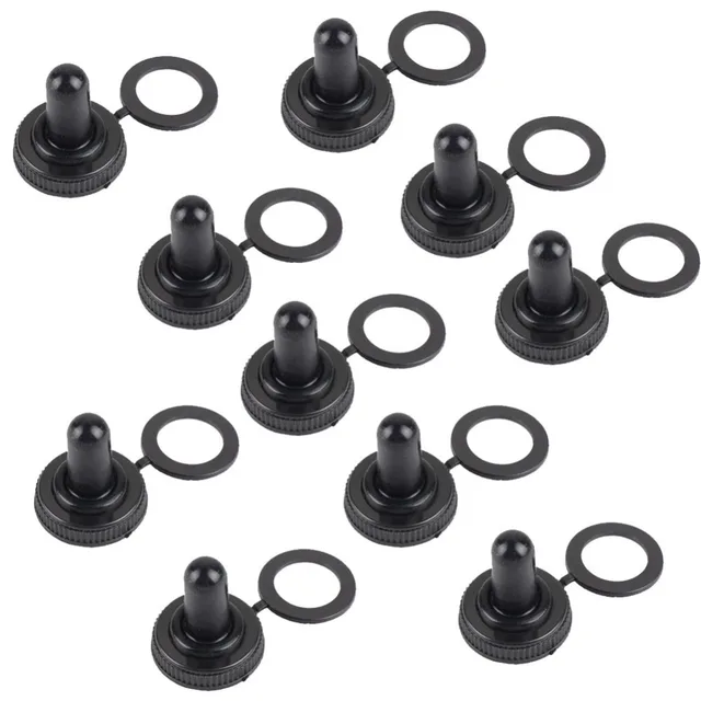 10Pcs 12mm Dia Toggle Switch Waterproof Rubber Cover Cap Waterproof Boot Cap TD