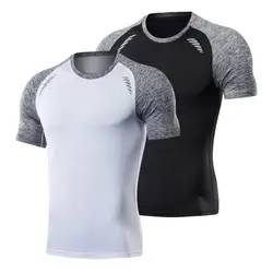 Vertvie 2019 рубашка Homme бег мужские дизайнерские быстросохнущие футболки Бег Slim Fit Топы футболки спортивные мужские фитнес тренажерный зал