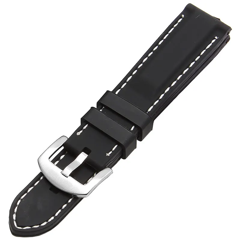 20mm 22mm 24mm Silicone Rubber Watch Strap Diving Sport Watch Waterproof Watch Strap for Boy and Girl