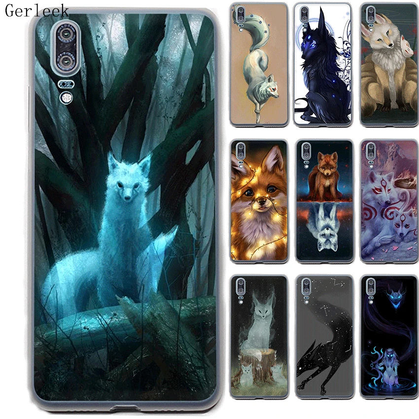 

Gerleek Cute Fox Phone Case For Huawei Y5 Y6 Y7 Y9 2018 Nova 2i 3 3i Mate 10 20 Pro Lite Cover Protection