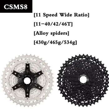 

SunRace CSMS8 Freewheel MTB Bike 11 Speed Cassette Freewheel 11-40/42/46T Fit Shimano S RAM Bicycle Parts