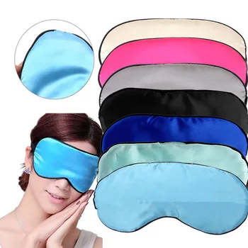

1PC New Pure Silk Sleep Eye Mask Padded Shade Cover Travel Relax Aid Blindfold