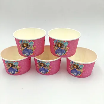 

50PCS/LOT SOPHIA ICE CREAM CUPS KIDS BIRTHDAY PARTY SUPPLIES SOPHIA BIRTHDAY PARTY ICE CREAM BOWELS WHOLESALE ICE CUPS
