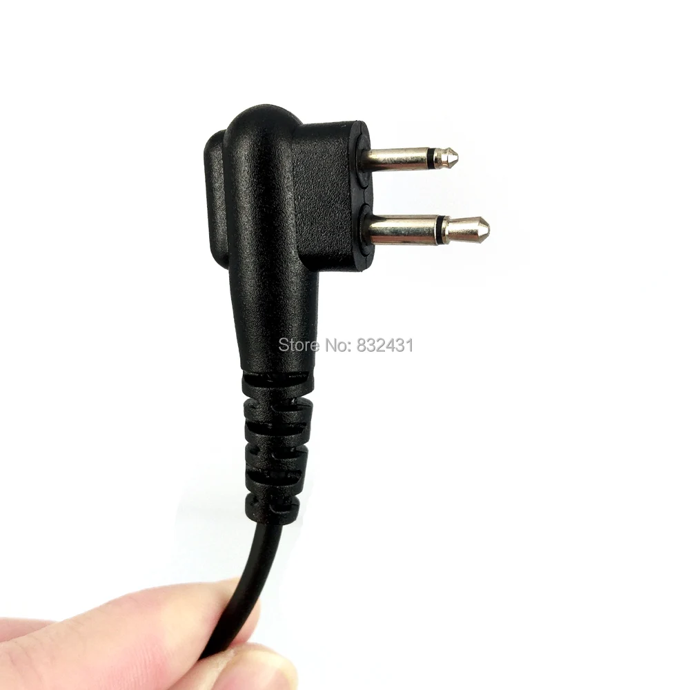 2 Pin D Shape Earpiece Headset Mic for Motorola GP88 10