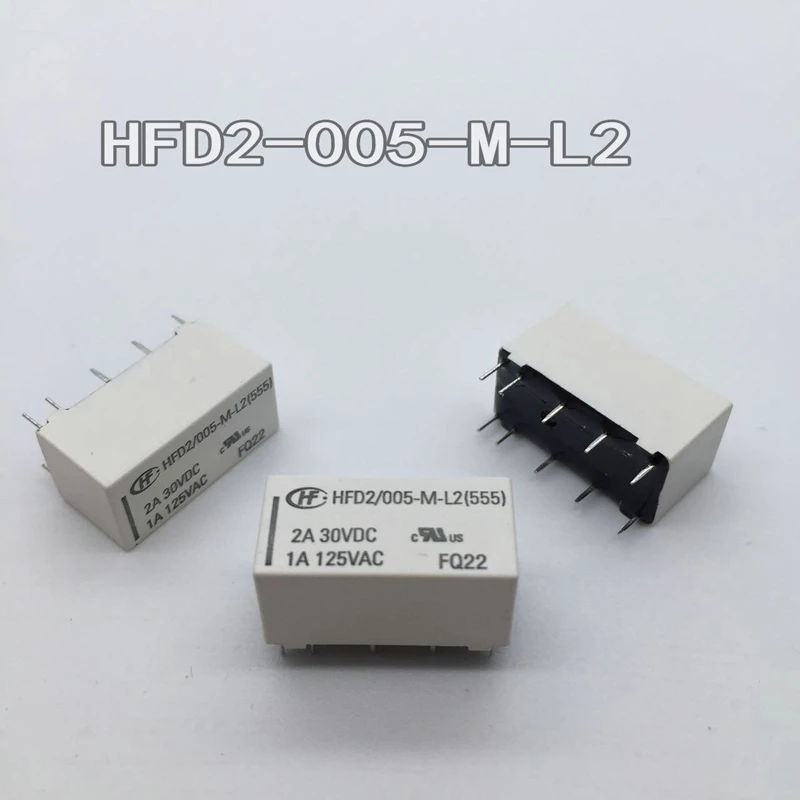 2 шт./лот реле HFD2-003-M-L2 HFD2-005-M-L2 HFD2-012-M-L2 HFD2-024-M-L2 1A 125VAC 10PIN