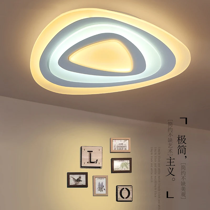 

Dimmable+Remote Control Triangle Shape Modern Led Acrylic Ceiling Lights For Living Room Bedroom Kids Room Indoor Ceiling Lamp