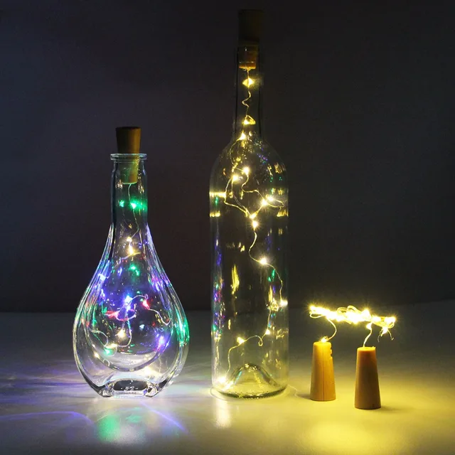 3 6pcs Battery Led Copper Wire Starry String Light Fairy Wine Bottle 3 6pcs Battery Led Copper Wire Starry String Light Fairy Wine Bottle Cork Lights Christmas Garland Party Decor