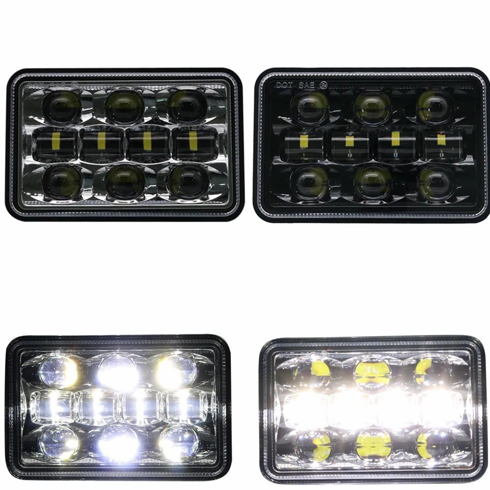 

4X6 INCH Rectangular Sealed Beam LED Headlights For Kenworth Peterbilt FREIGHTLINER Western Star Ford Mustang Chevy Camaro