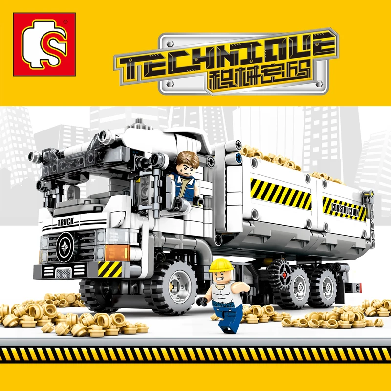 

799pcs City Engineering Transport Truck Model Building Blocks Compatible Legoinglys Technic Car Vehicle Children Educational Toy