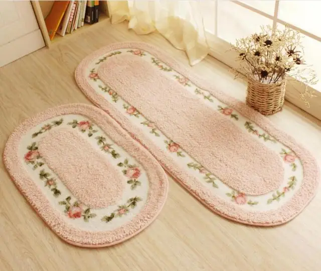 Oval Shape Suede Carpet Living Dining Bedroom Area Rugs Slip Oval Shape Suede Carpet Living Dining Bedroom Area Rugs Slip Resistant Floor Mats Washable Bathroom