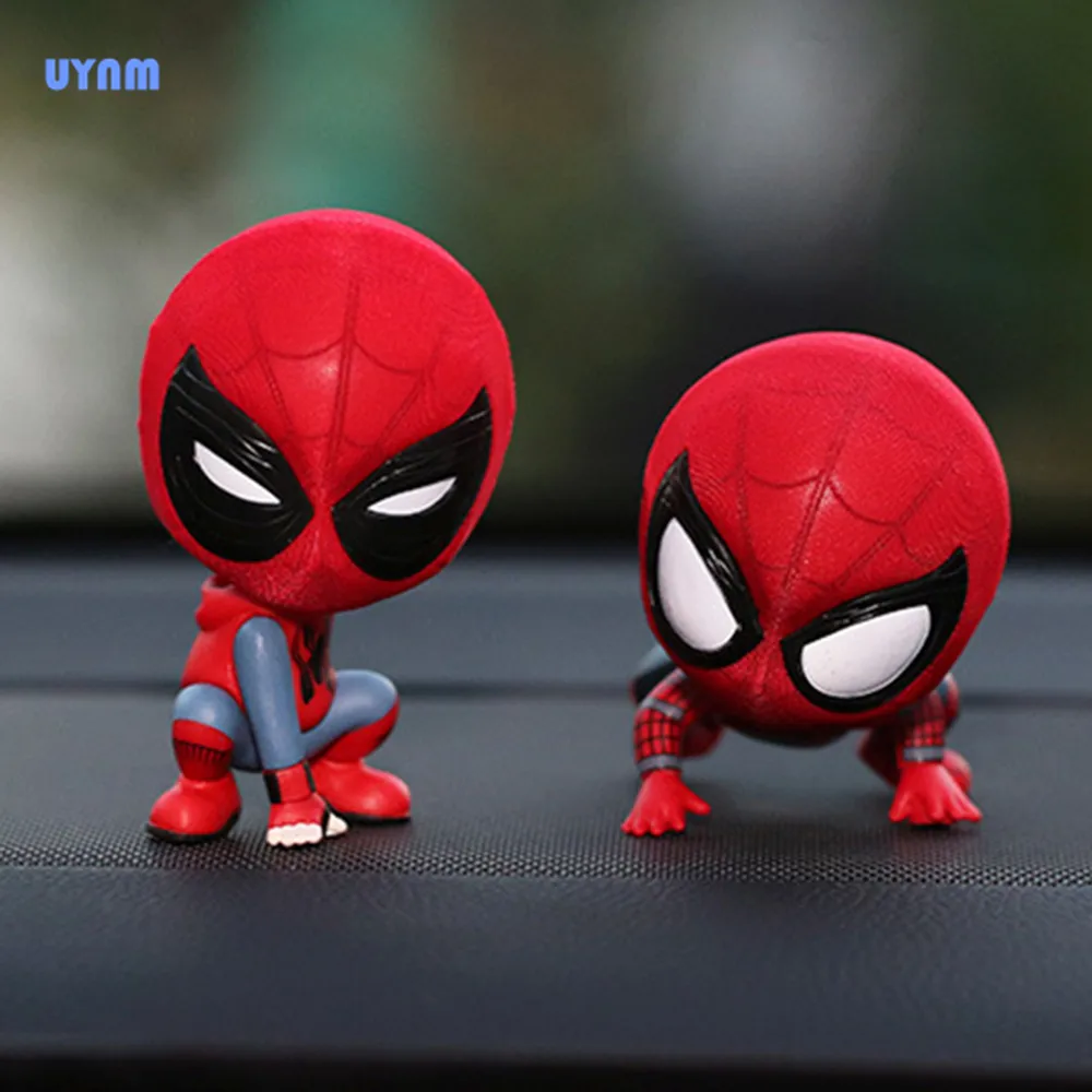 

UYNM Spiderman Model Shake Head Toy Resin Ornament Decoration For OPEL Renault jeep Hyundai peugeot all car