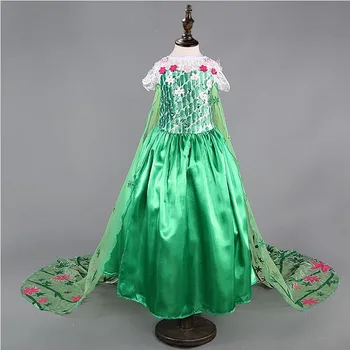 

Halloween Cosplay Clothing The ANNNNA Princess Printed Dress Mop the Floor Super Beauty The Snow and Ice Dress