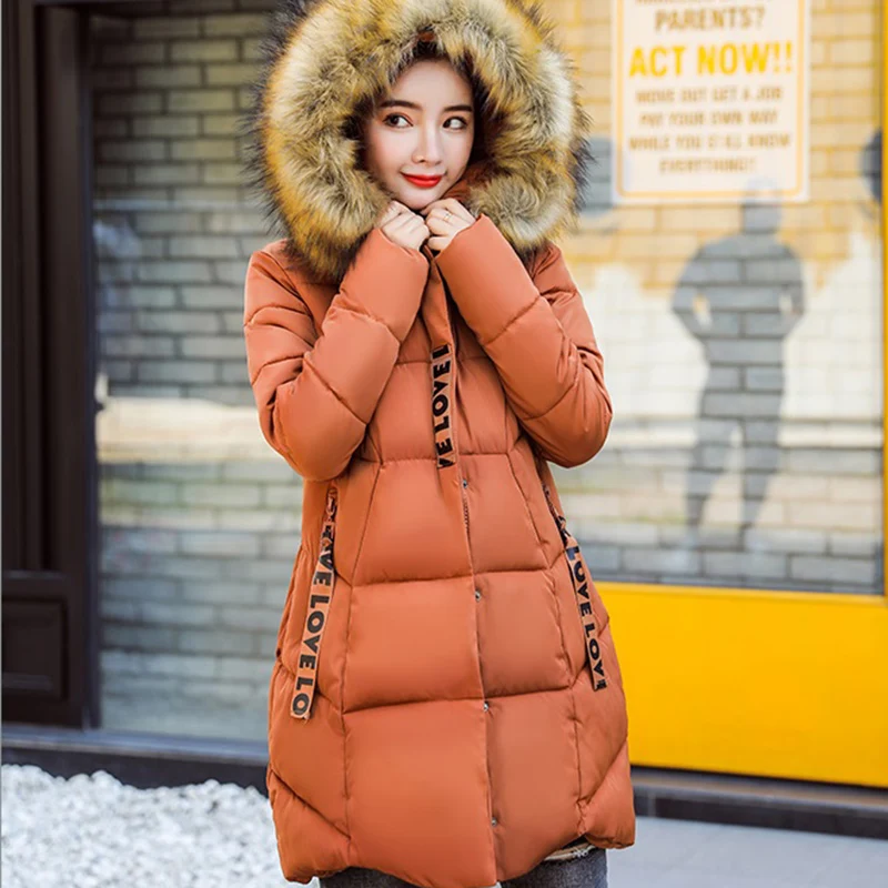 Best Fashion Winter Women Parkas Thicken Warm Down Cotton Jacket Coats 2019 New Fur Collar Hooded Jackets Parka Winter Outwear