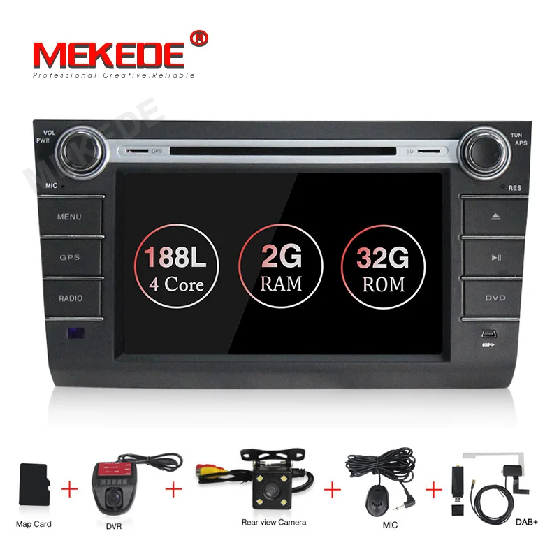 

MEKEDE 2+32G android 9.1 Car multimedia player for Suzuki Swift 2004-2011 support gps dvd navigation radio ipod wifi BT RDS