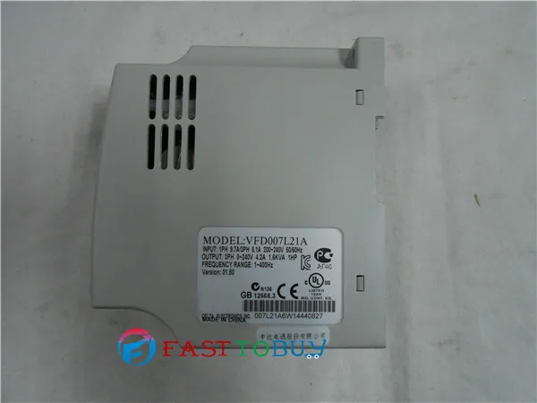 Delta Инвертор VFD частотно регулируемый привод VFD007L21A 1 фаза 220 В 0 75 кВт 1HP ~ 400 Гц резка