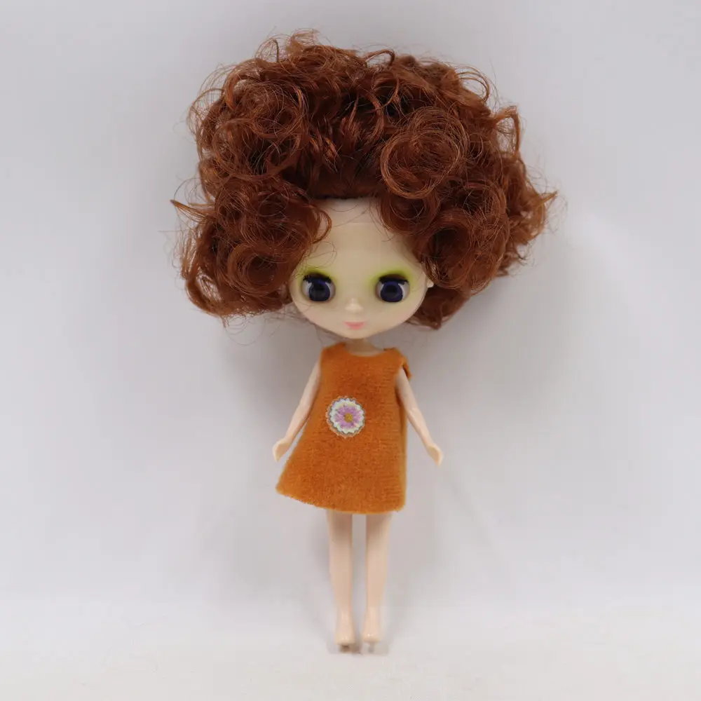 Ледяной обнаженный мини Blyth кукла афро стиль волос много видов цветов волос, одежда случайный BJD