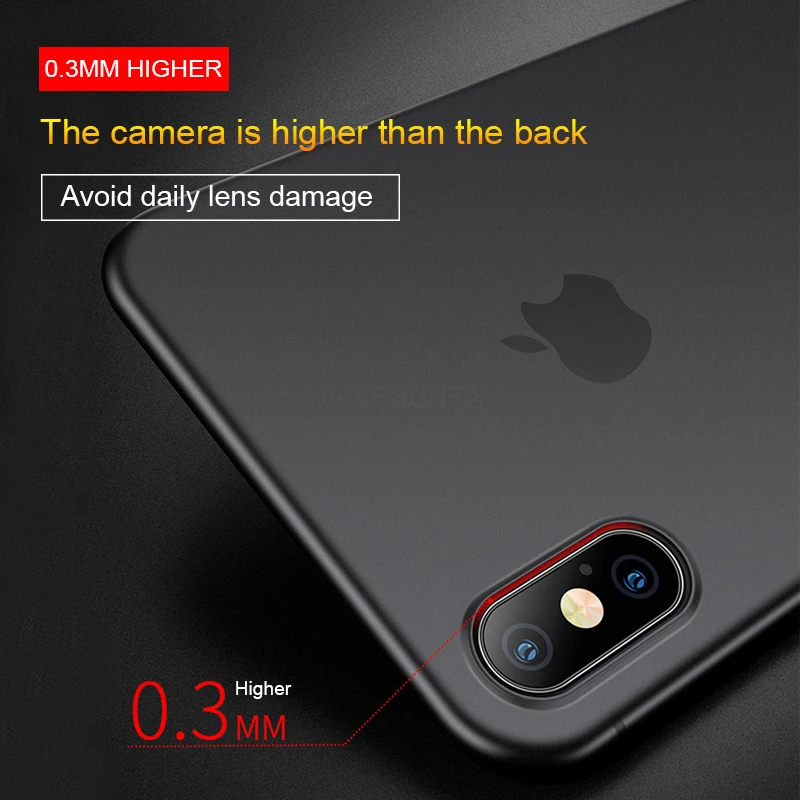 Роскошный ударопрочный Ультратонкий чехол 0 22 мм для IPhone 7 6 6s 8 Plus мягкий X XS Max XR