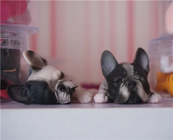 French Bull Dog Sleeping Lazy Pets Fridge Magnets PVC Figures Toys Car Home Office Decoration Gifts - Buyer's Show 3