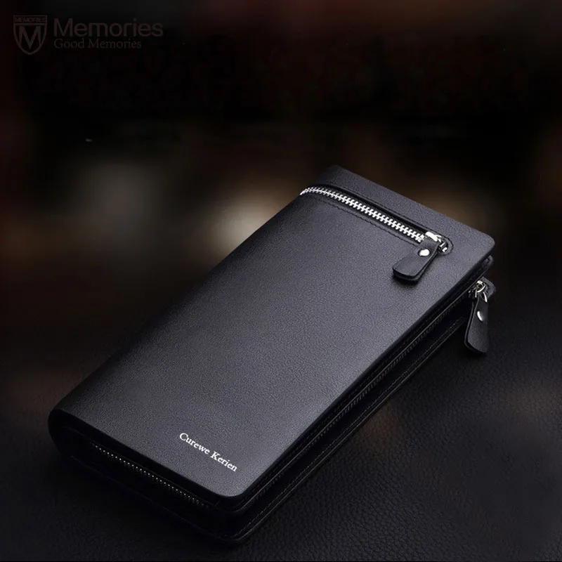 

Bifold Men Wallet Leather Purse business Long Brand Famous Male Handbag Clutch Money ID Credit Card Holder Carteira Masculina