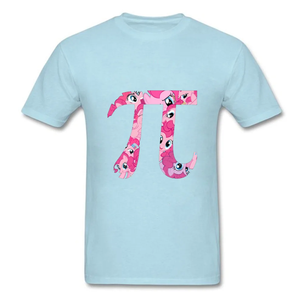 Math Pi My Little Pony/креативная футболка с изображением радуги и сумерек; футболка с интересным рисунком из мультфильма для молодых детей; хлопковая розовая Милая футболка с графикой - Цвет: Light Blue