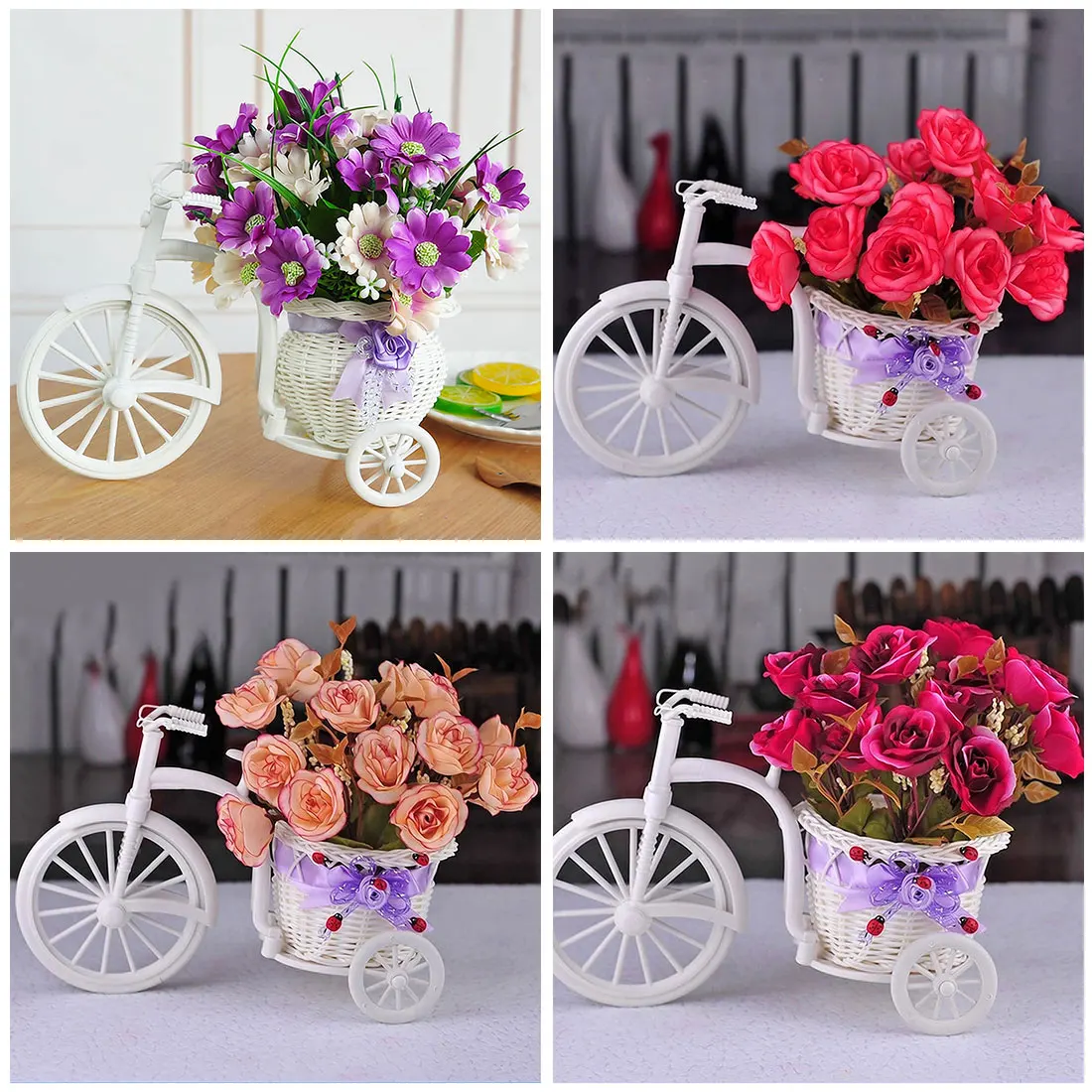 32 вида стиль ваза из ротанга+ цветы метров набор искусственных цветов украшение дома подарок на день рождения DIY цветочное украшение