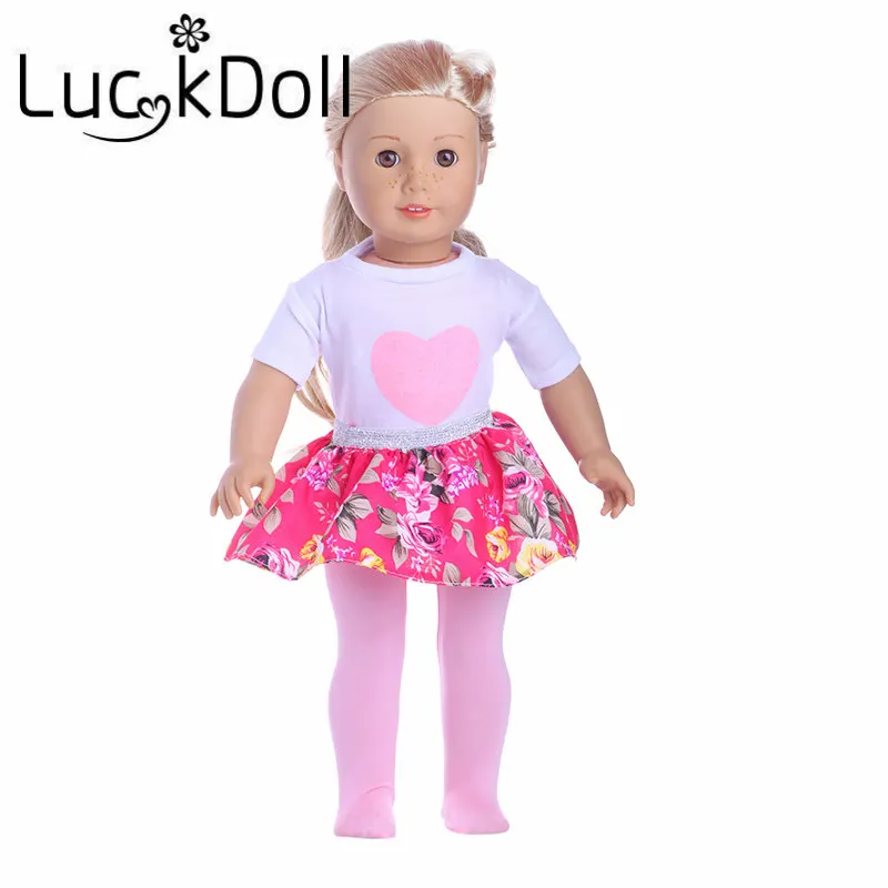 

LUCKDOLL Three Pieces of Suit Fit 18 Inch American 43cm Baby Doll Clothes Accessories,Girls Toys,Generation,Birthday Gift