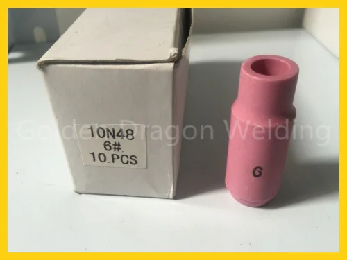 

TIG Alumina Nozzles #6 10N48 Fit TIG Welding Torch Consumables SR PTA DB WP 17 18 26 Series,10PK