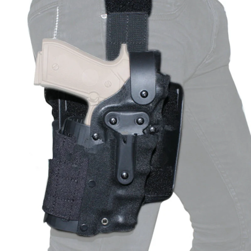 

Army Military Gun Holster Airsoft Paintball SWAT Shooting Holster Combat Tactical Safriland Style 3280 Modle Waist Leg Holster