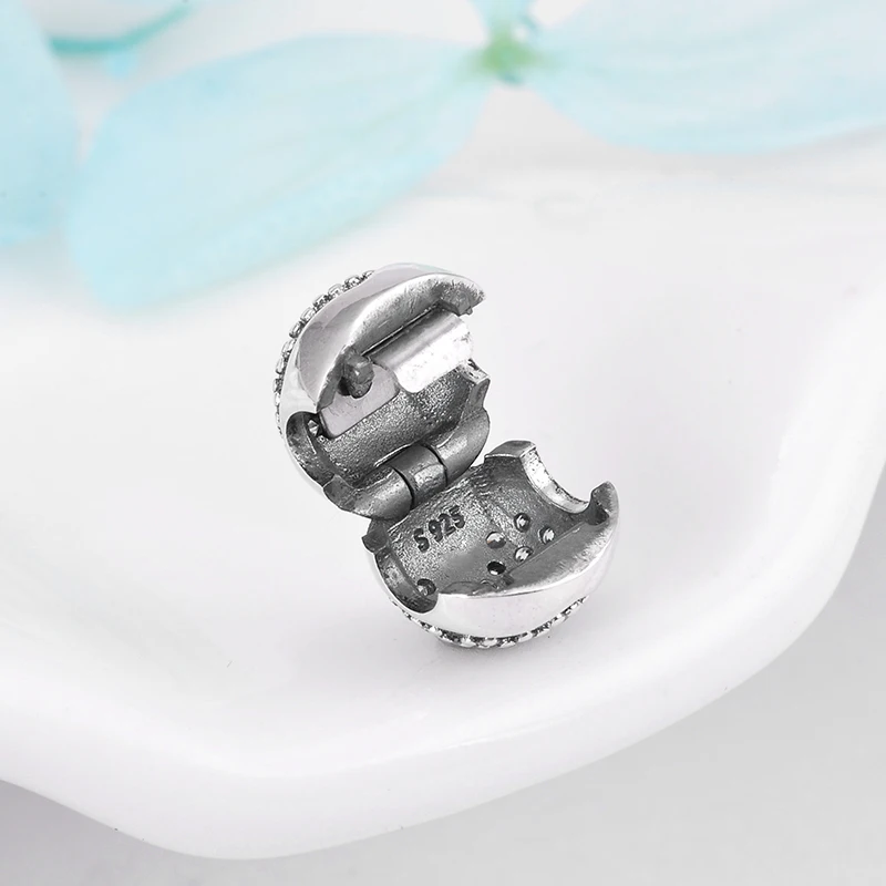 Новые 925 пробы серебряные очаровательные зажимы в форме сердца с фиксатором CZ бусины подходят к оригиналу Pandora браслет для изготовления ювелирных изделий
