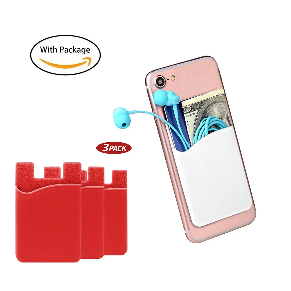 cell phone wallet stick on case silicone card holder for back of phone with pocket credit - Cell Phone Business Card Holder cell phone wallet stick on case silicone card holder for back of phone with pocket credit - Cell Phone Business Card Holder
