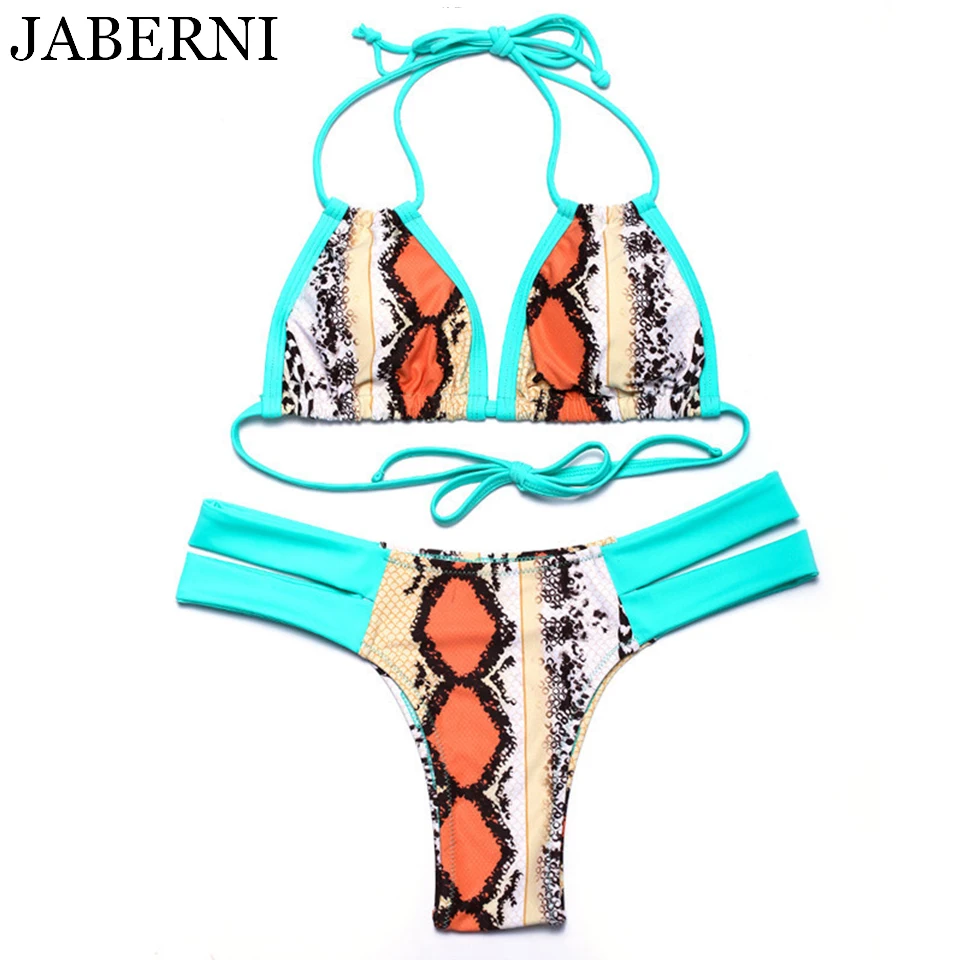 JABERNI bikini top women Two Piece Separates sexy halter swimwear