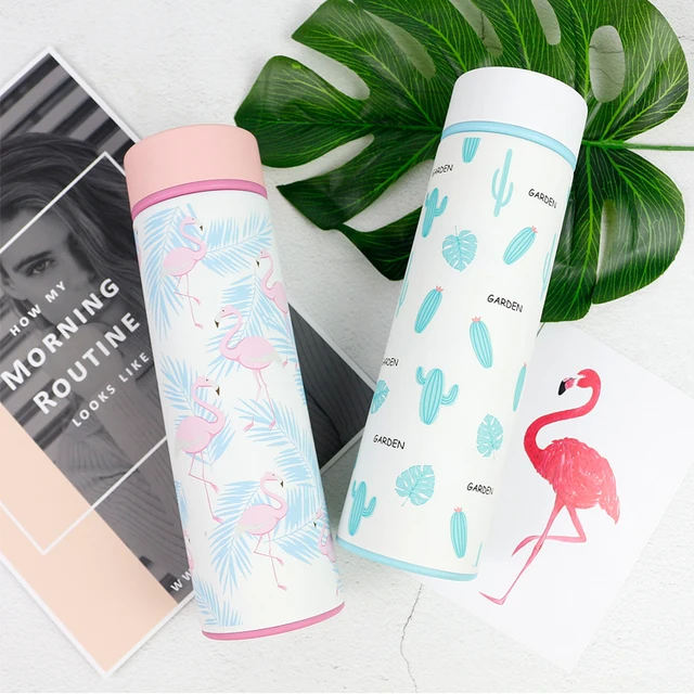 flamingo or cactus printed stainless steel thermos flamingo or cactus printed stainless steel thermos