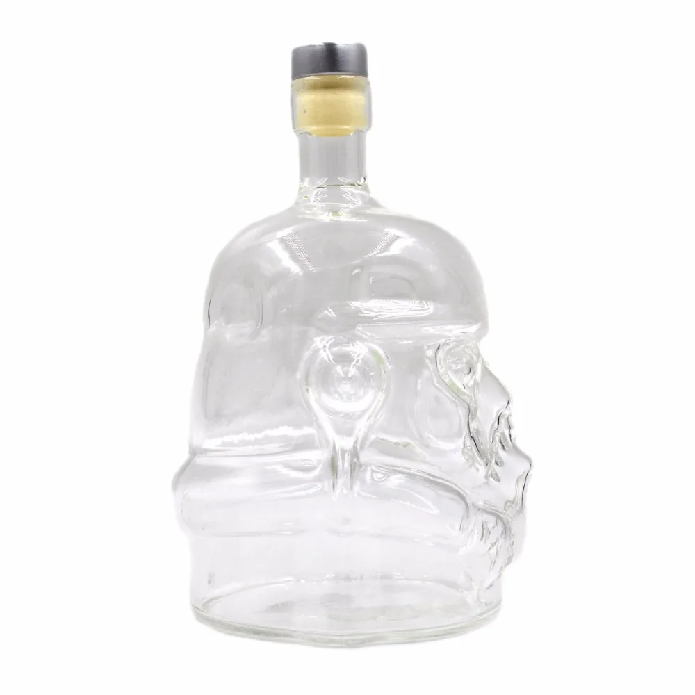 Стеклянная бутылка для воды ваза для украшения домашнего стекла DIY бутылка для воды Новинка Штурмовик из "Звездных Войн" шлем стеклянная Водка Виски - Цвет: As picture show