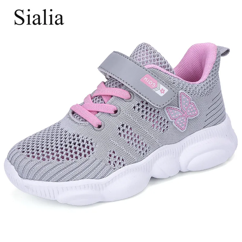 

Sialia Summer Girls Sneakers For Kids Casual Shoes Children Sneakers Breathable Mesh Hook&Loop Patchwork tenis infantil menina