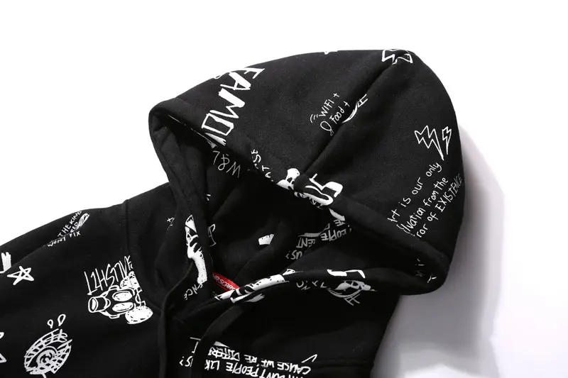 Graffiti Pullover Fleece Hoodies 10