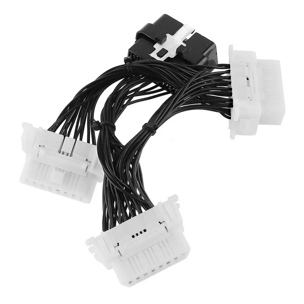 3 в 1 OBD-II Y Тип 16 Pin Мужской авто диагностический адаптер автомобильный удлиняющий жгут проводов для elm327 адаптер