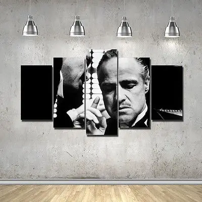 

Artistic originality The Godfather Corloene Mafia Classi print poster canvas in 5 pieces with Framed20x35cmx2,20x45cmx2,20x55cm